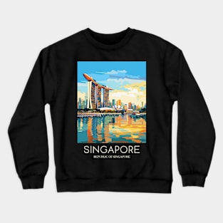 A Pop Art Travel Print of Singapore Crewneck Sweatshirt